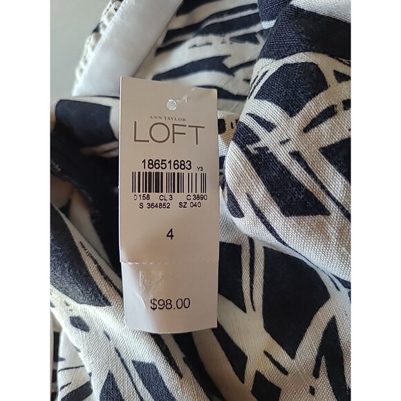 NEW Ann Taylor LOFT Black Linen Sleeveless Tapered Leg Belted Jumpsuit 4 - Picture 6 of 7